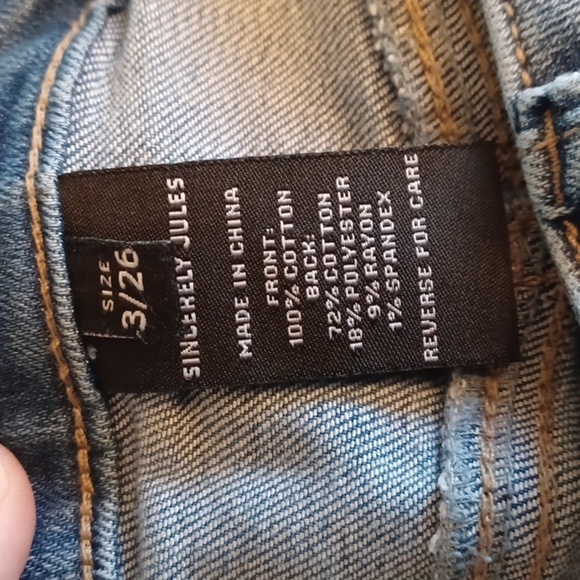 Sincerely Jules shorts jean shorts womens jrs size 3 or 26 - Picture 5 of 5